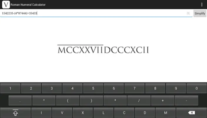 Roman Numerals Converter android App screenshot 0